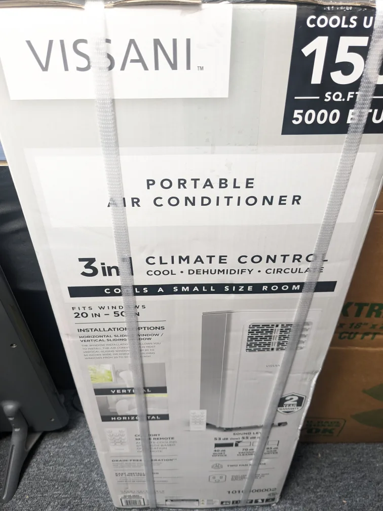 Vissani 5,000 BTU Remote Controlled -Portable AC Unit thumbnail