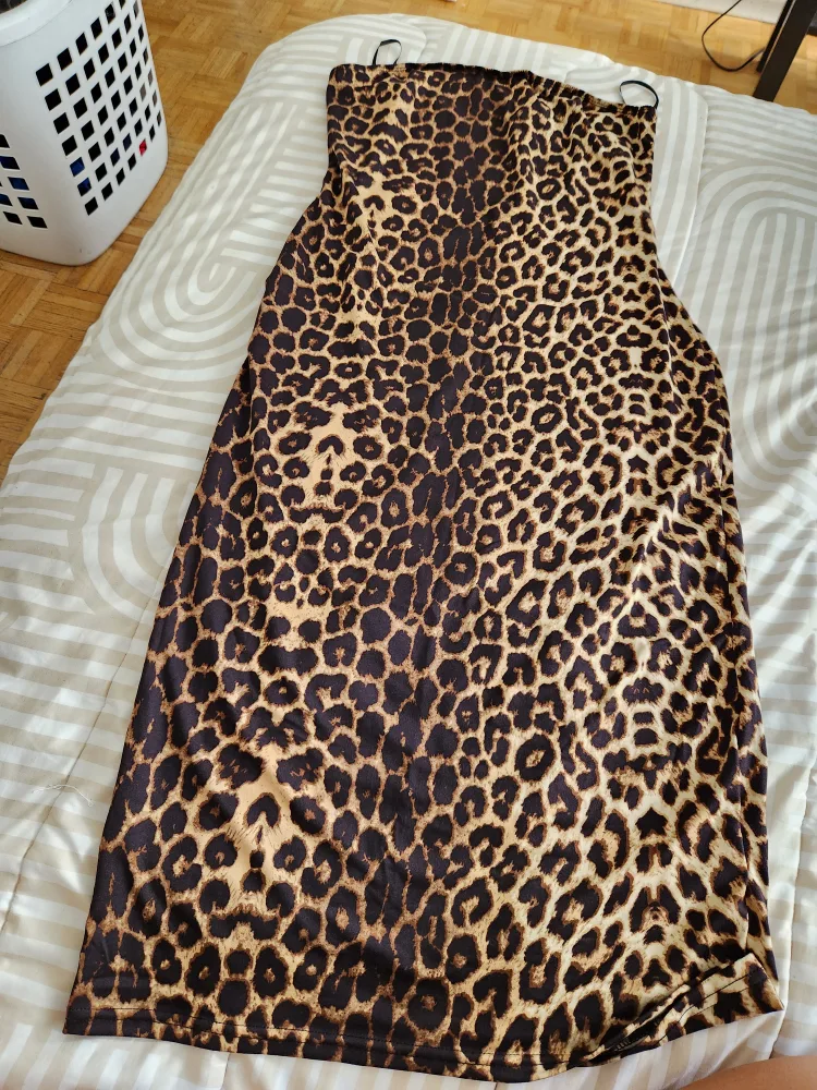 Leopard Print Bodycon Midi Dress thumbnail