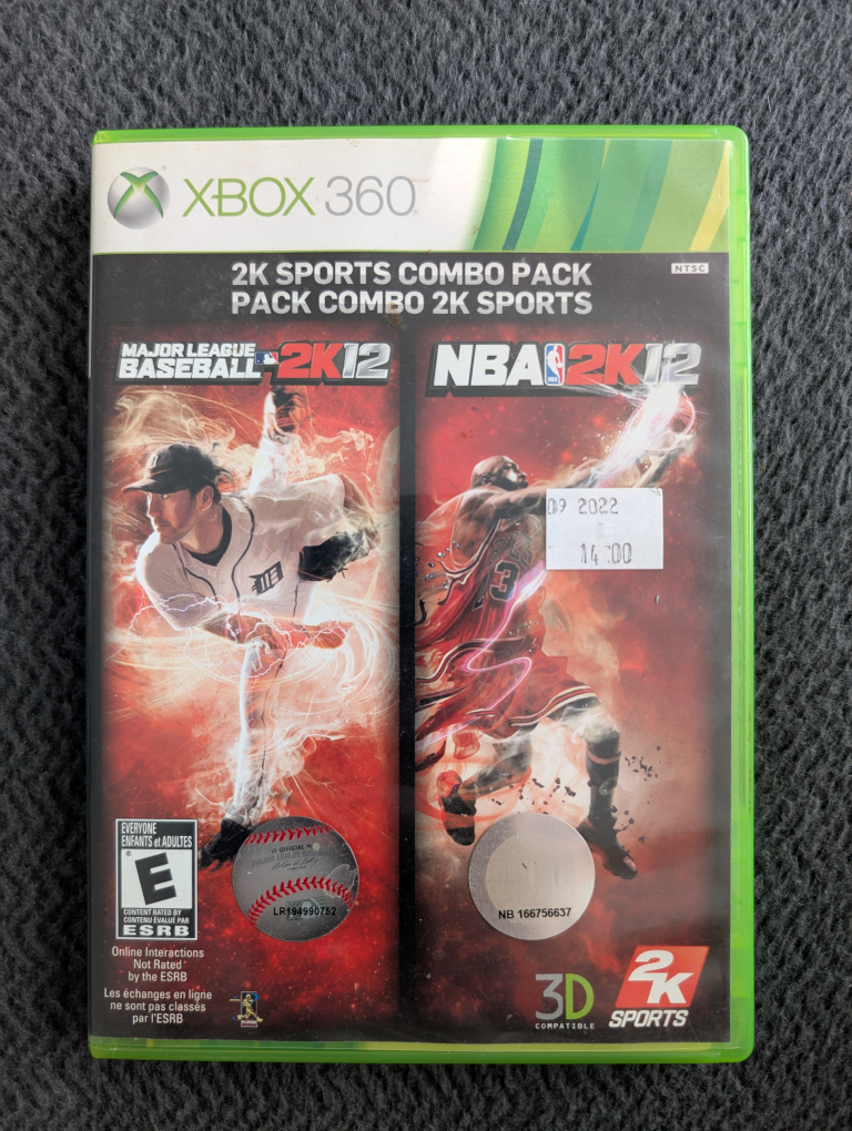 Xbox 360 2K Sports Combo Pack - NBA 2K12 a d MLB 2K12