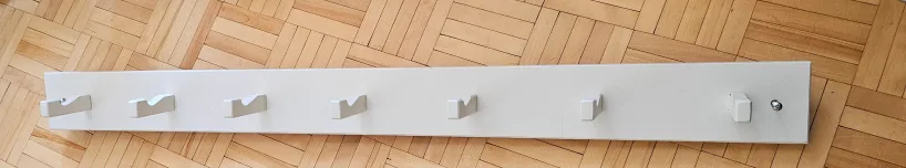 White Wall Mounted Coat Rack thumbnail