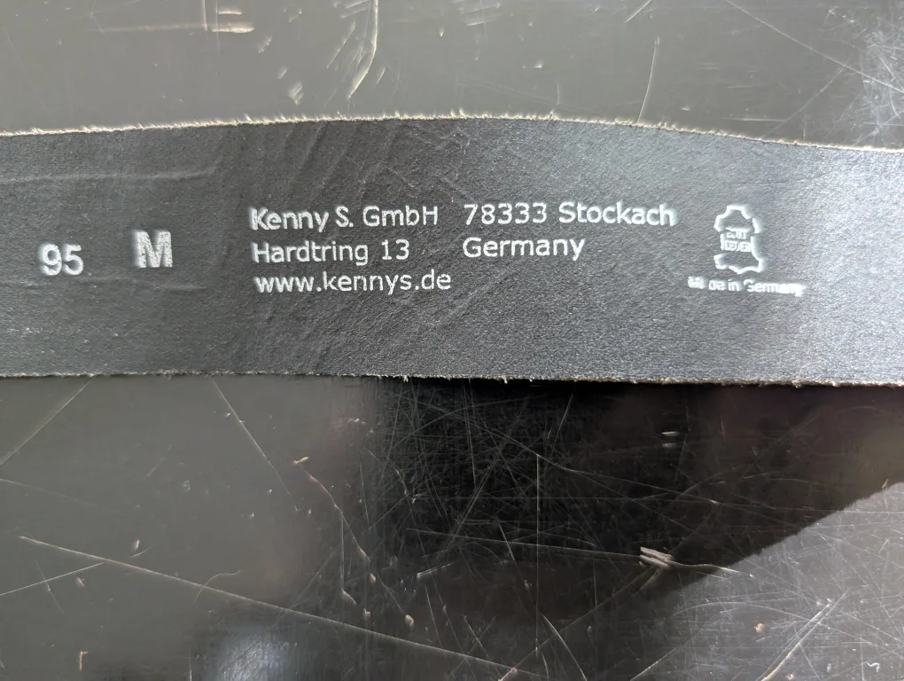Kenny S. GmbH Leather Belt - Size M image indicator(2)
