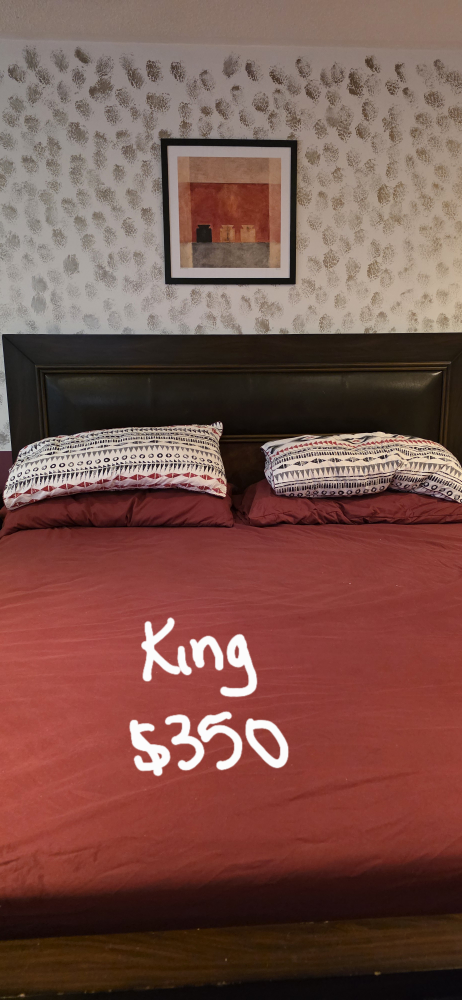 King Size Bed - Dark Brown - photo 2