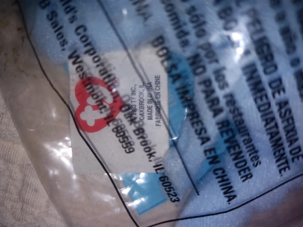 TY McDonald's Beanie Baby PEANUT The Light Blue Elephany #12 image indicator(4)