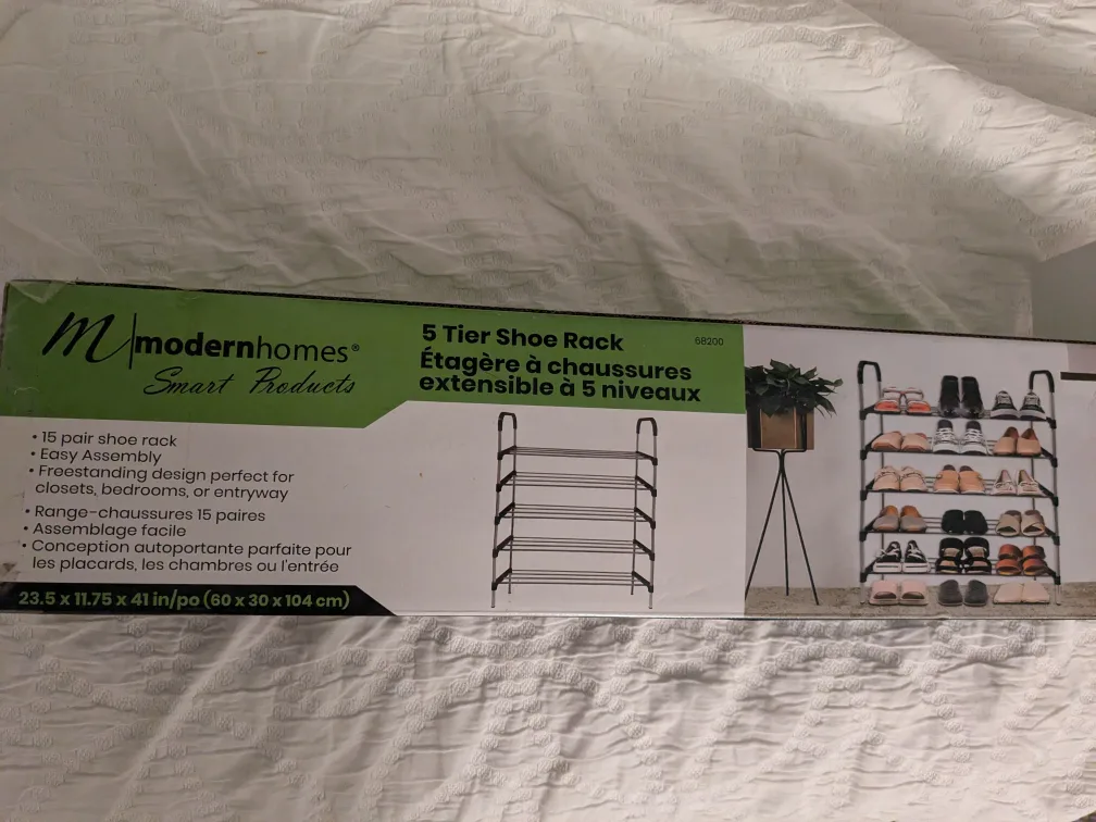 Modernhomes 5 Tier Shoe Rack - New in Box! thumbnail