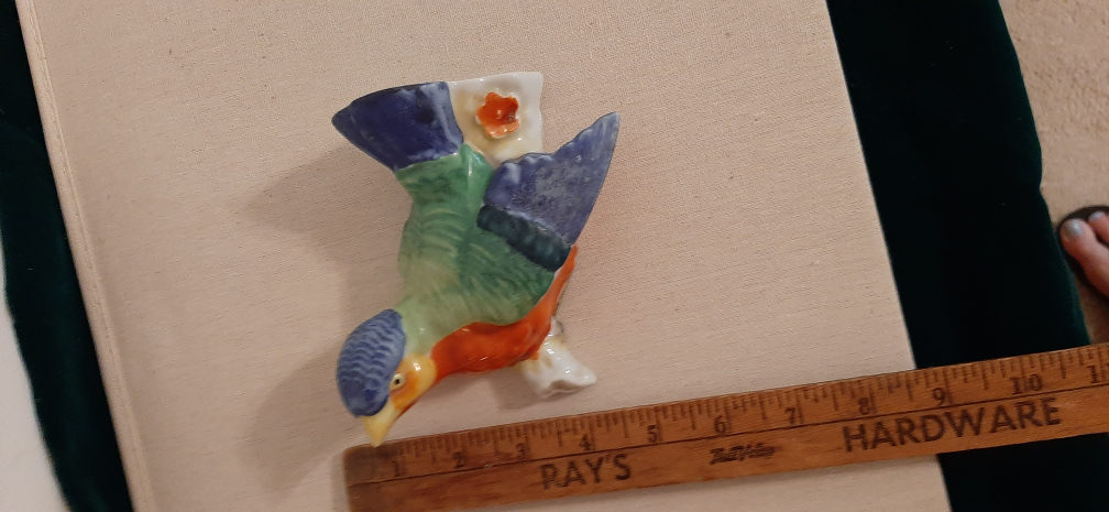 Vintage Ceramic Bird Wall Pocket Vase Made in Japan - photo 4
