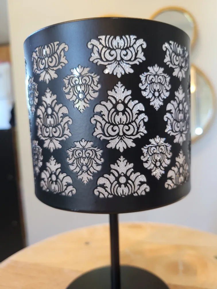 Partylite Black Metal Damask Candle Holder image indicator(3)