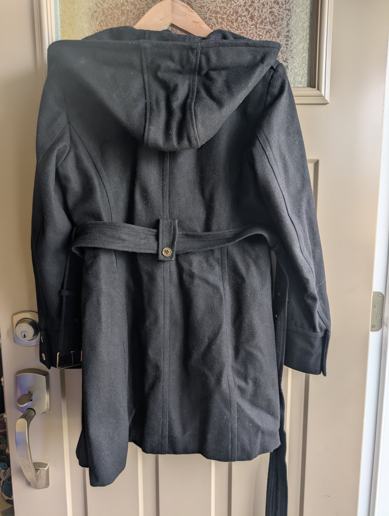 Michael Kors Wool Peacoat with hood & gold accents - photo 5