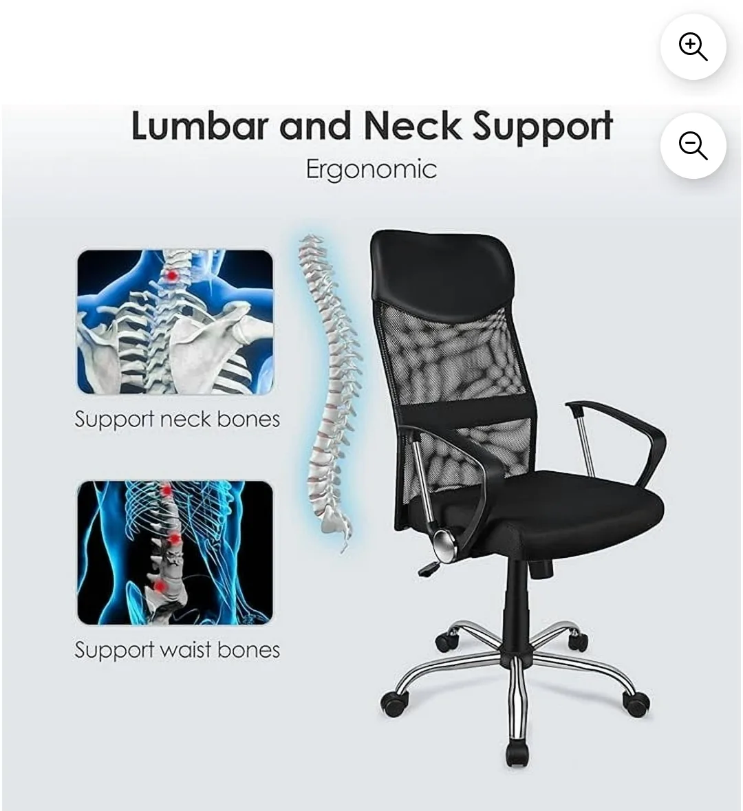 Ergonomic Office Chair - Lumbar & Neck Support image indicator(5)