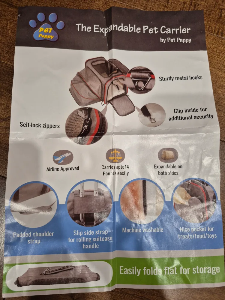 Pet Peppy Pet Carrier - Burgundy image indicator(8)