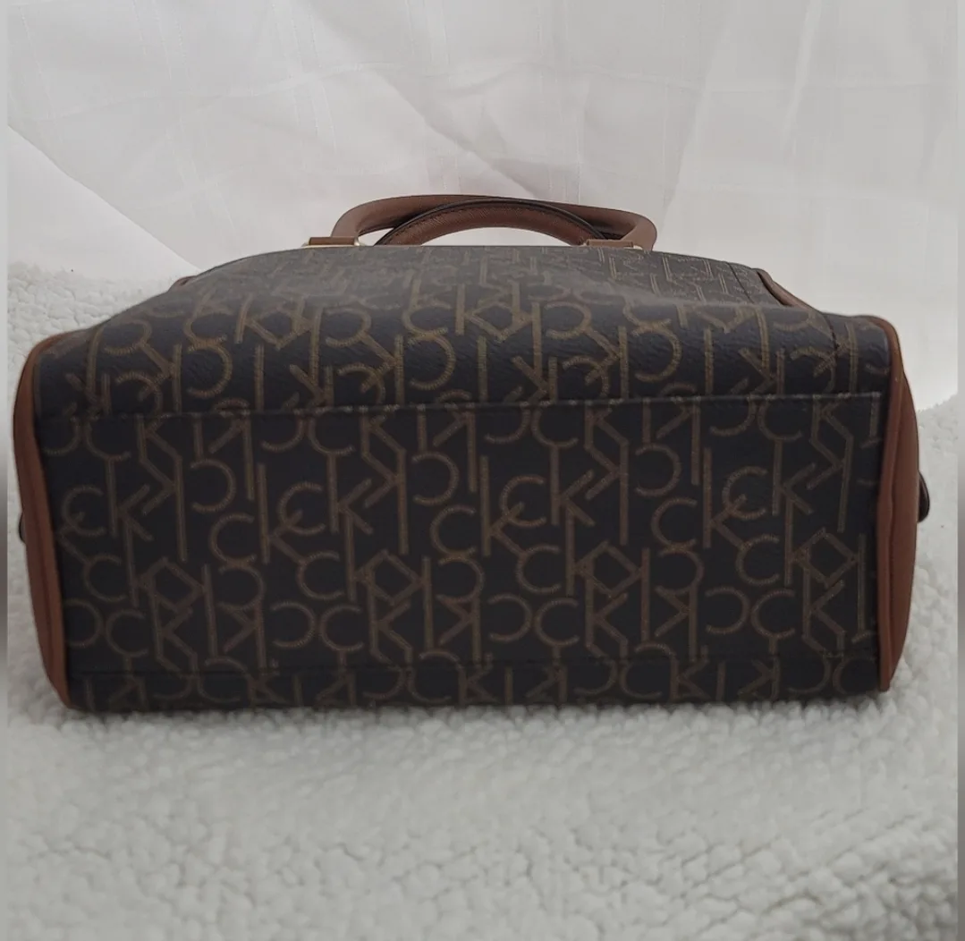 Calvin Klein Signature Pattern Satchel Crossbody Bag image indicator(3)