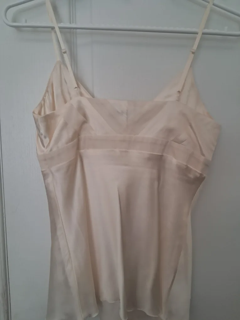 Bebe Ivory Silk Blend Top - Size XS image indicator(3)