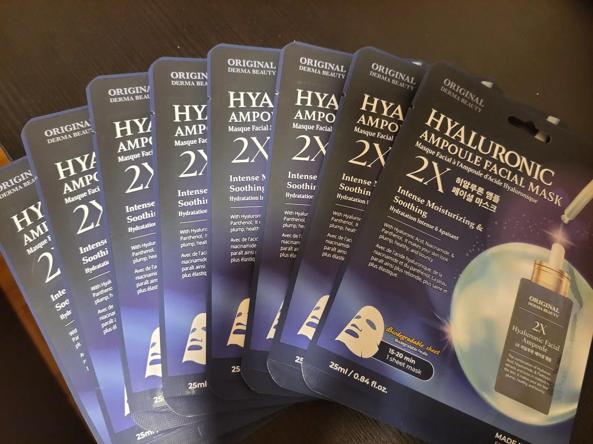 25ml 8 packs of Korean Hyaluronic Facial Mask Sheets