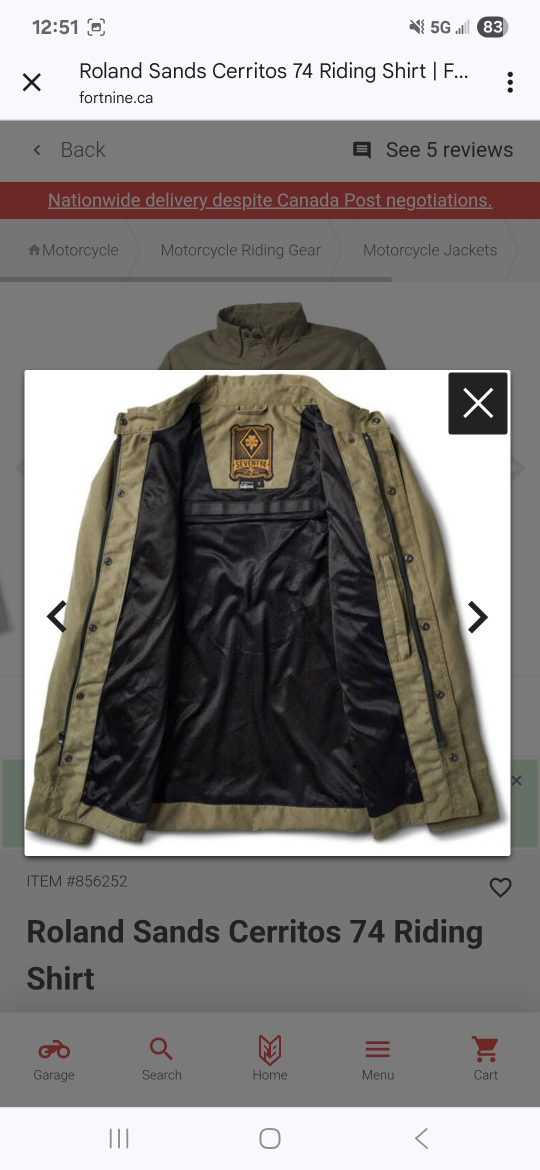 Roland Sands Cerritos 74 Riding Shirt - Size M