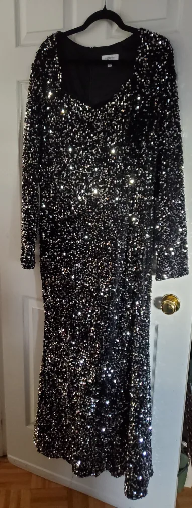 RyderSky Black Sequin Dress - Size 3XL thumbnail
