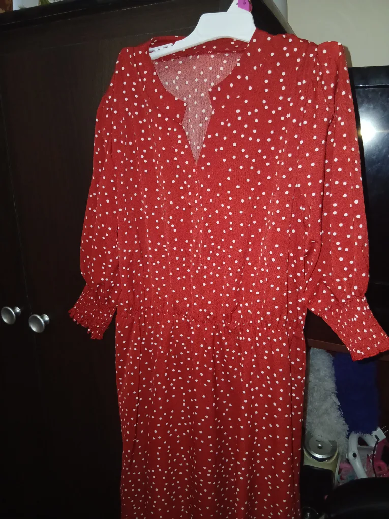 Red Polka Dot Maxi Dress thumbnail