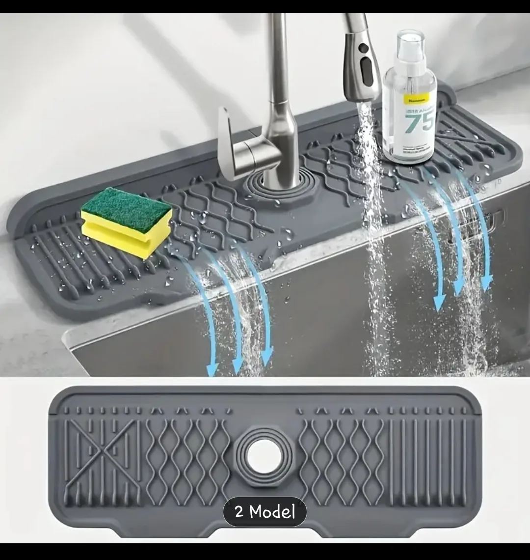 New Silicone Faucet Water splash Guard/ Mat thumbnail