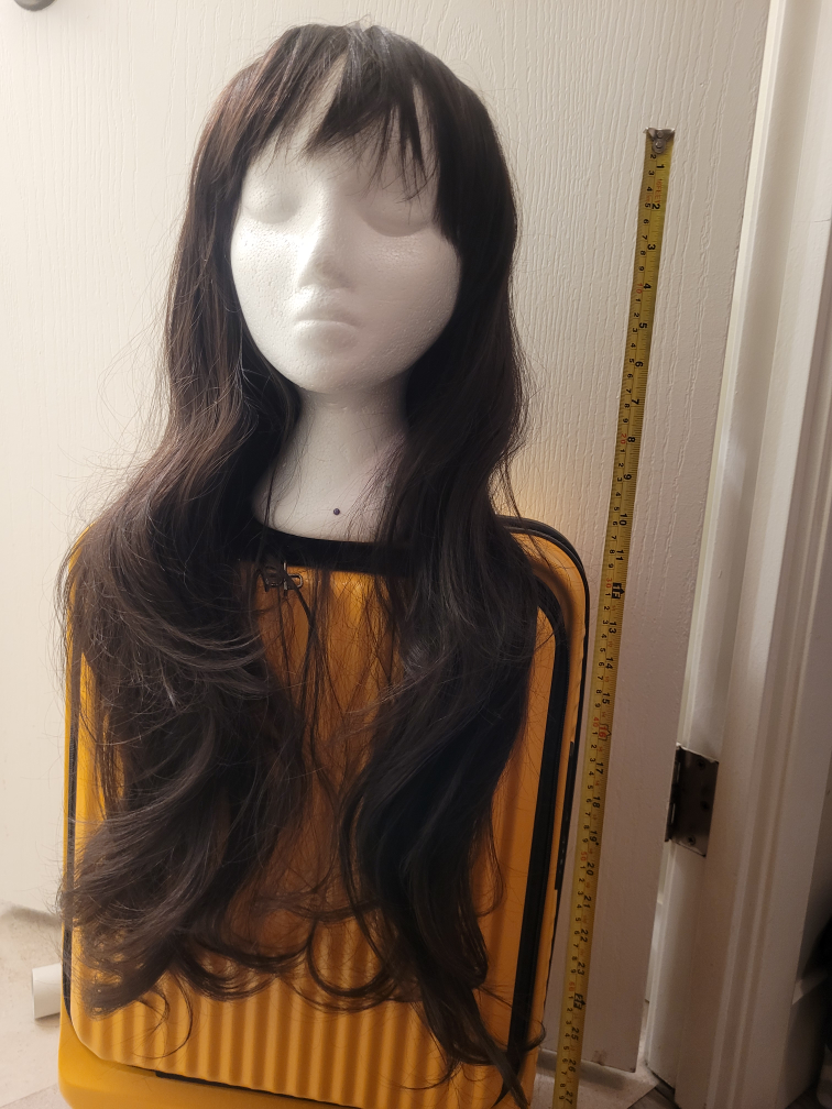 Wavy Dark Brown Wig - Modacrylic Fiber