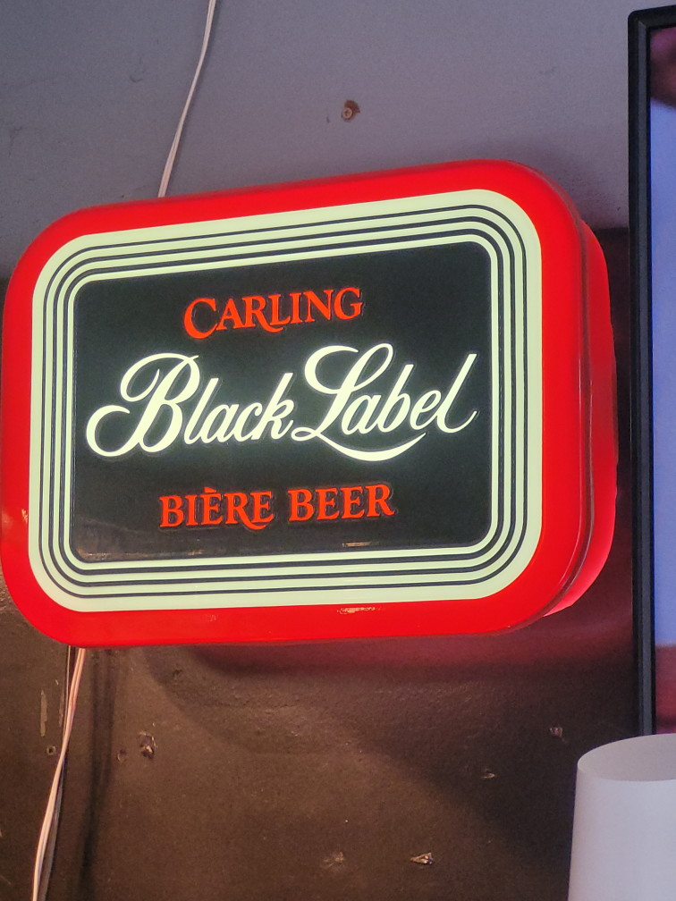 Carling Black Label Bière Beer Sign - photo 2