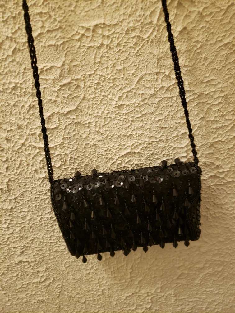 Black Beaded Evening Bag - photo 2