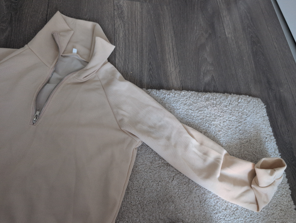 Beige Half-Zip Pullover - photo 3