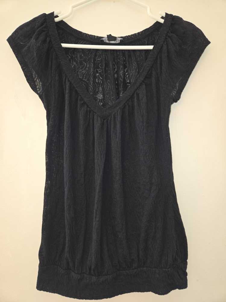Black Sheer Top