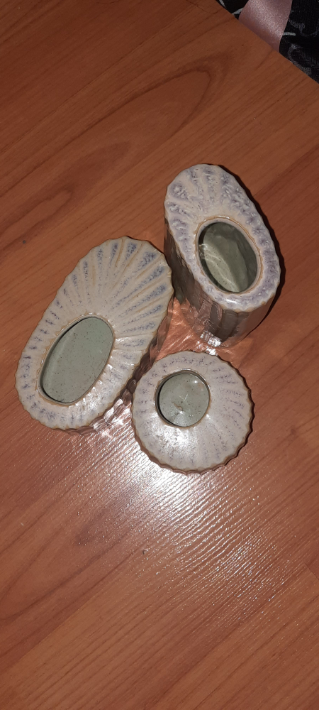 Ceramic Candle Holders - Set of 3