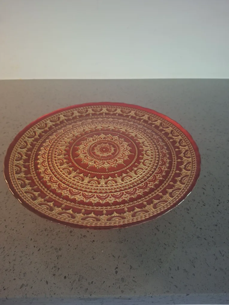 Red & Gold Decorative Cake Stand thumbnail