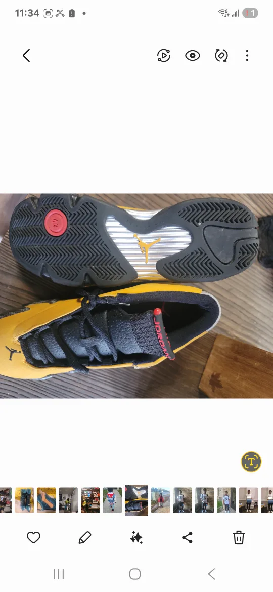 Jordan XIV (14) Shoes - Yellow & Black thumbnail