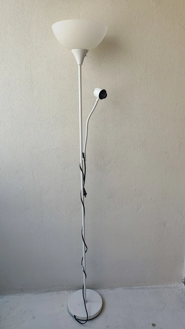 White Floor Lamp with Reading Light thumbnail