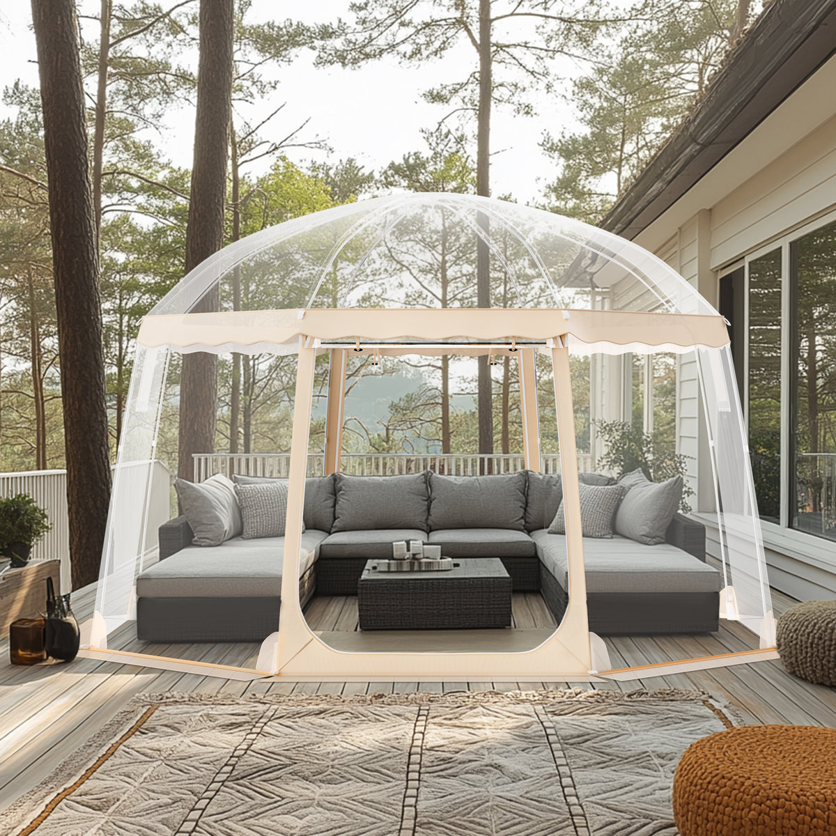 Outdoor Dome Tent with Lights