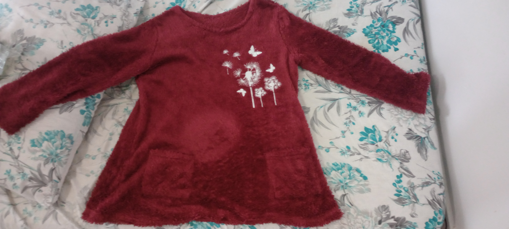 Burgundy Fuzzy Dandelion Top