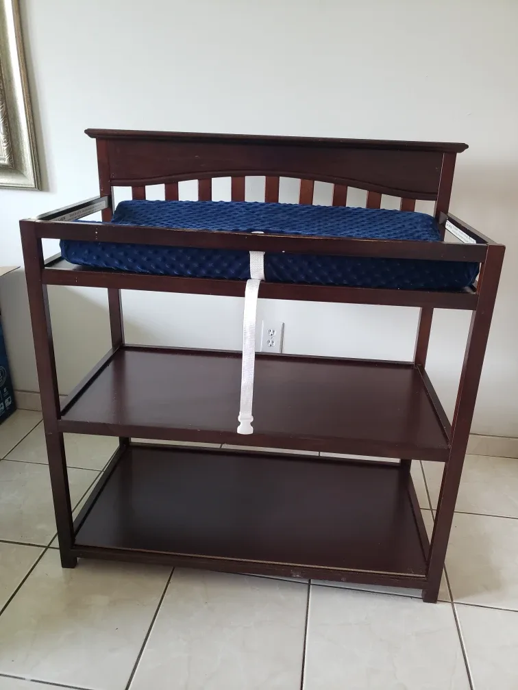 Dark Brown Wood Changing Table thumbnail
