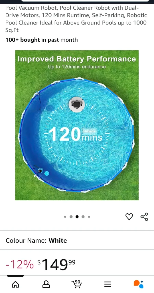 Pool Vacuum Robot - White image indicator(3)