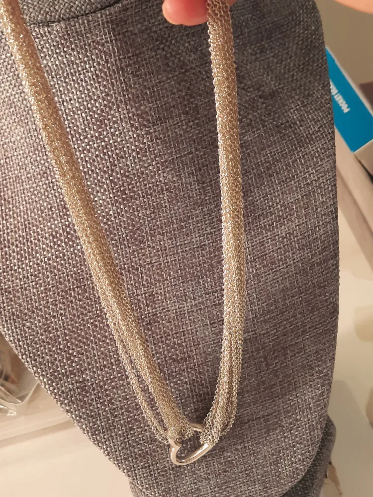 Tiffany & Co. Silver Heart Necklace, 20" image indicator(4)