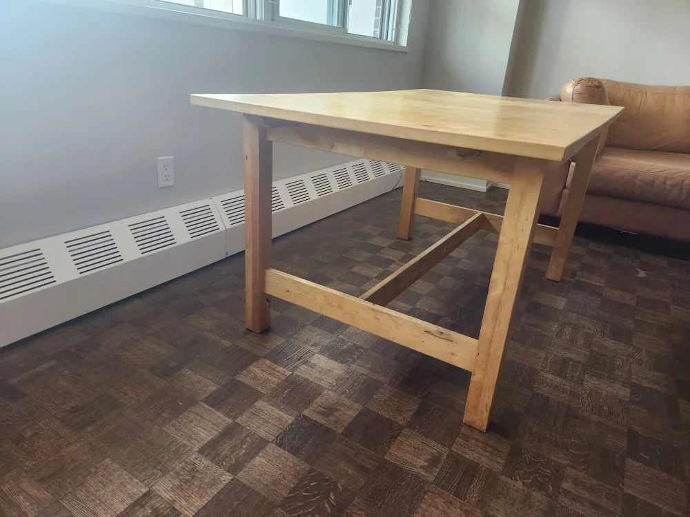MOVING SALE! Wooden Extendable Dining Table thumbnail