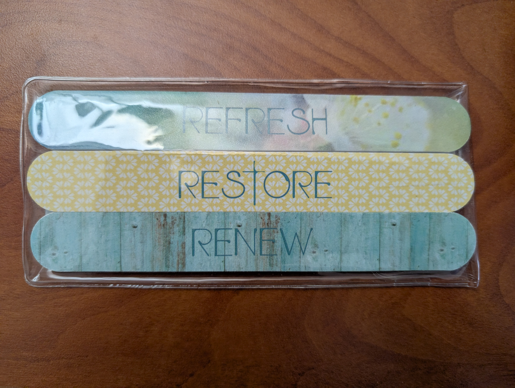 New Set of 3 Emery Boards with Christian teachings