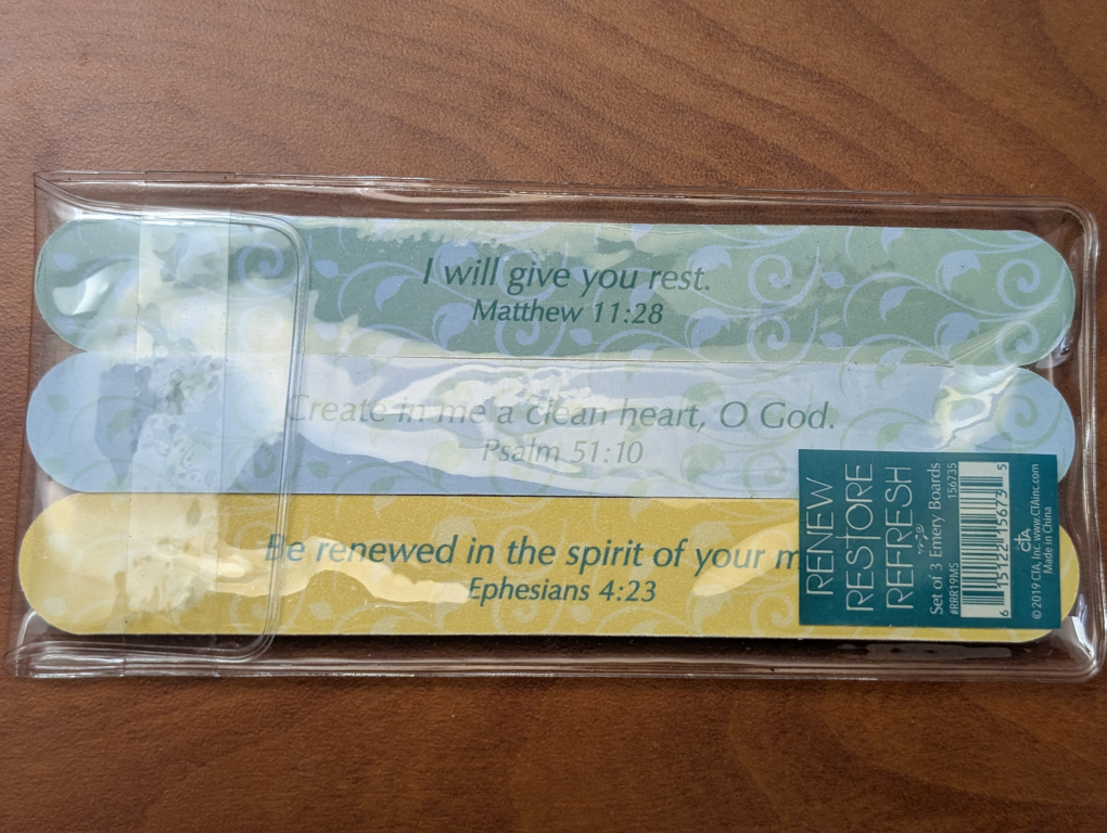 New Set of 3 Emery Boards with Christian teachings - photo 2