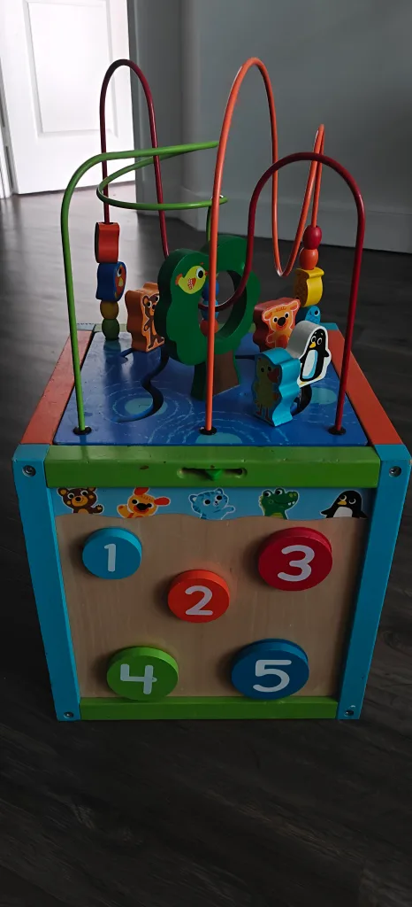 🧸 Multi-Activity Wooden Learning Cube for Toddlers thumbnail