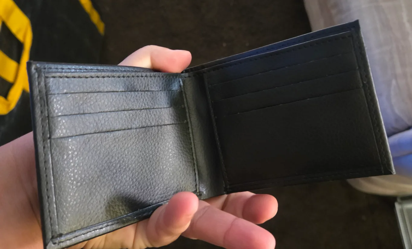 Black Leather Bifold Wallet