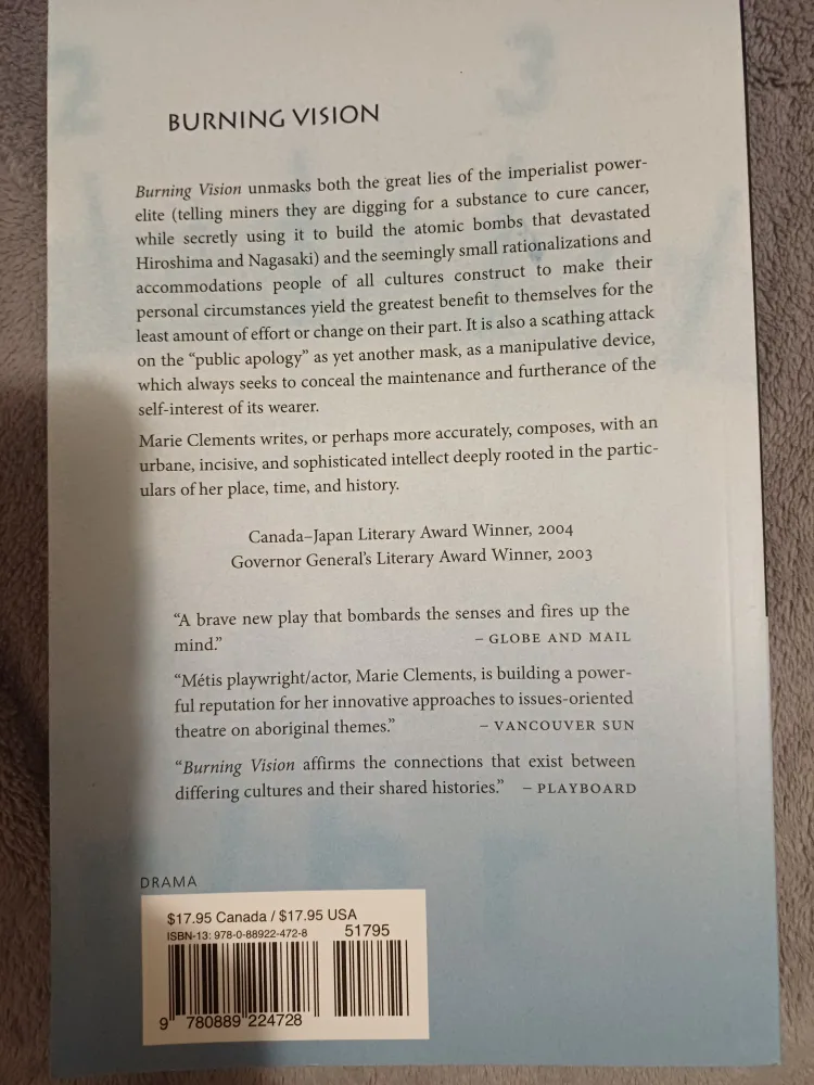 FREE BOOK: Burning Vision by Marie Clements image indicator(2)