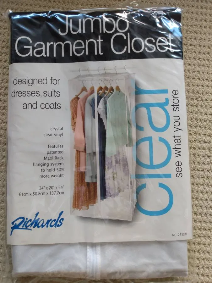 2 Jumbo Garment Closet and 5 garment bags thumbnail