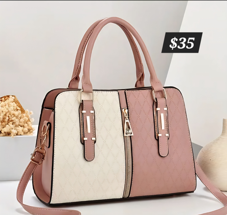Pink & Cream Handbag