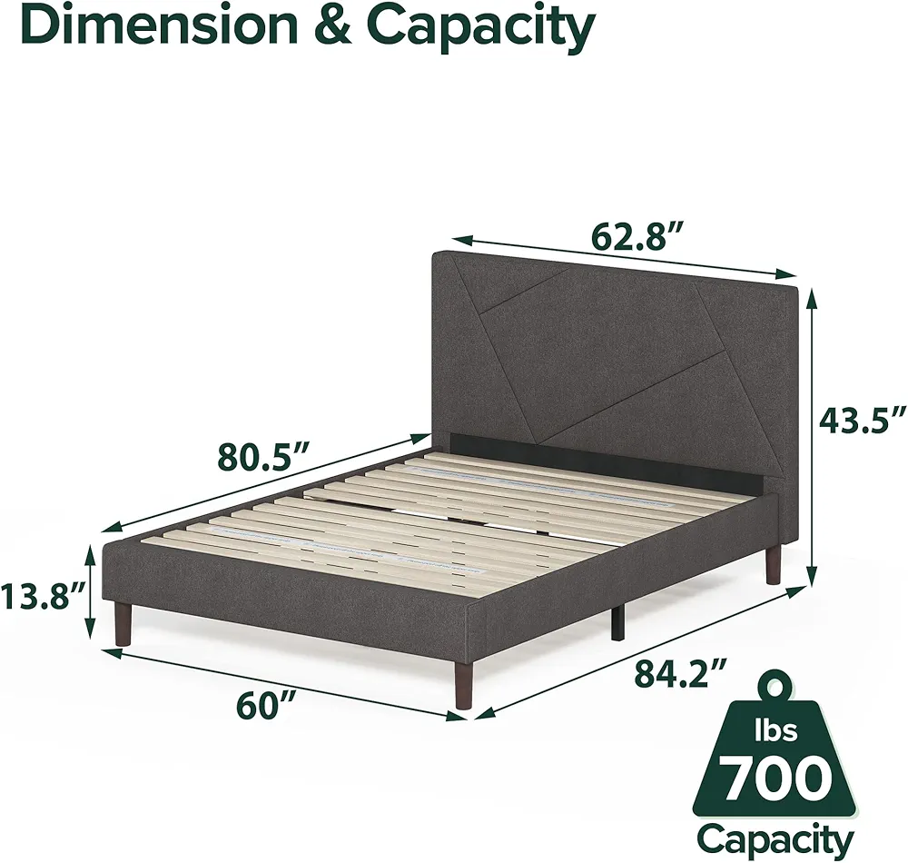 Queen Size Bed Frame with Headboard - photo 3