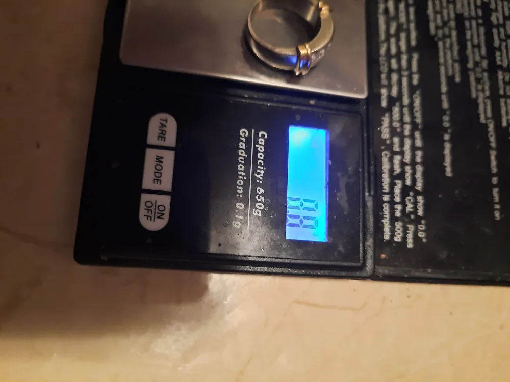 Solid 10k genuine Authentic LARGE 2-tone band ring yellow gold image indicator(4)