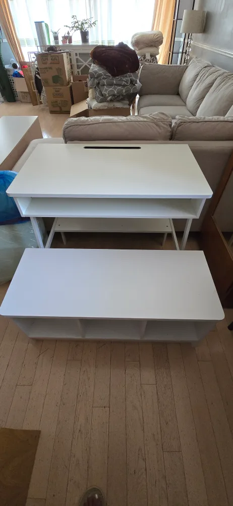White Desk & Storage Bench thumbnail