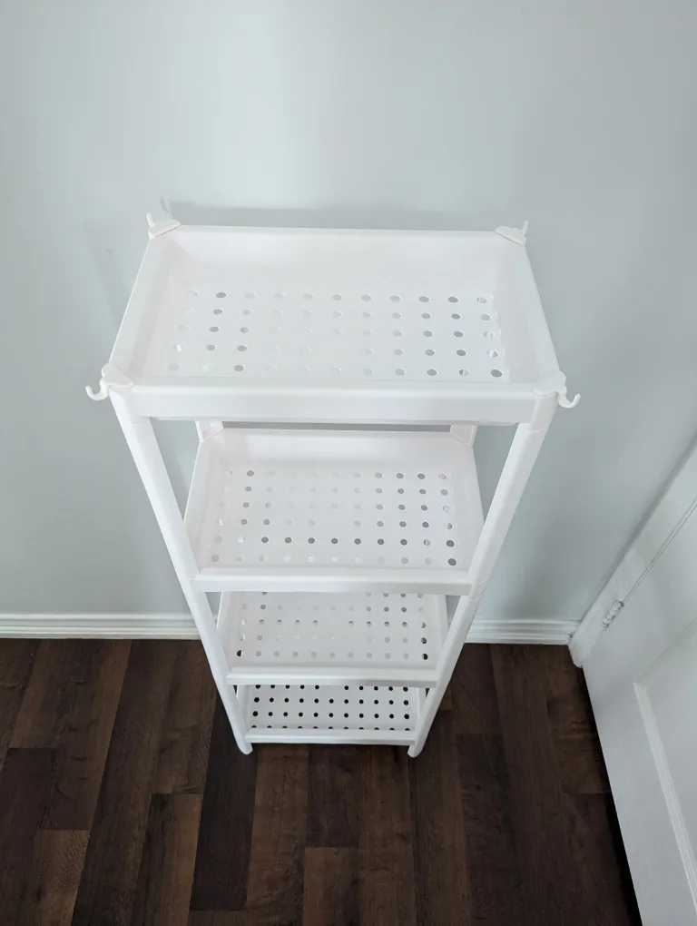 White 4-Tier Shelf Unit image indicator(2)