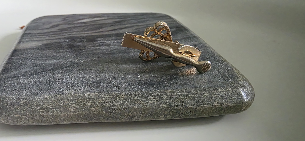 Vintage Gold Tone Crown Tie Clip - photo 2