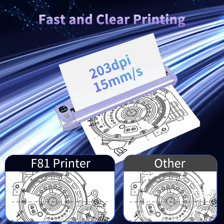 Portable Printer Wireless for Travel BNIB image indicator(8)