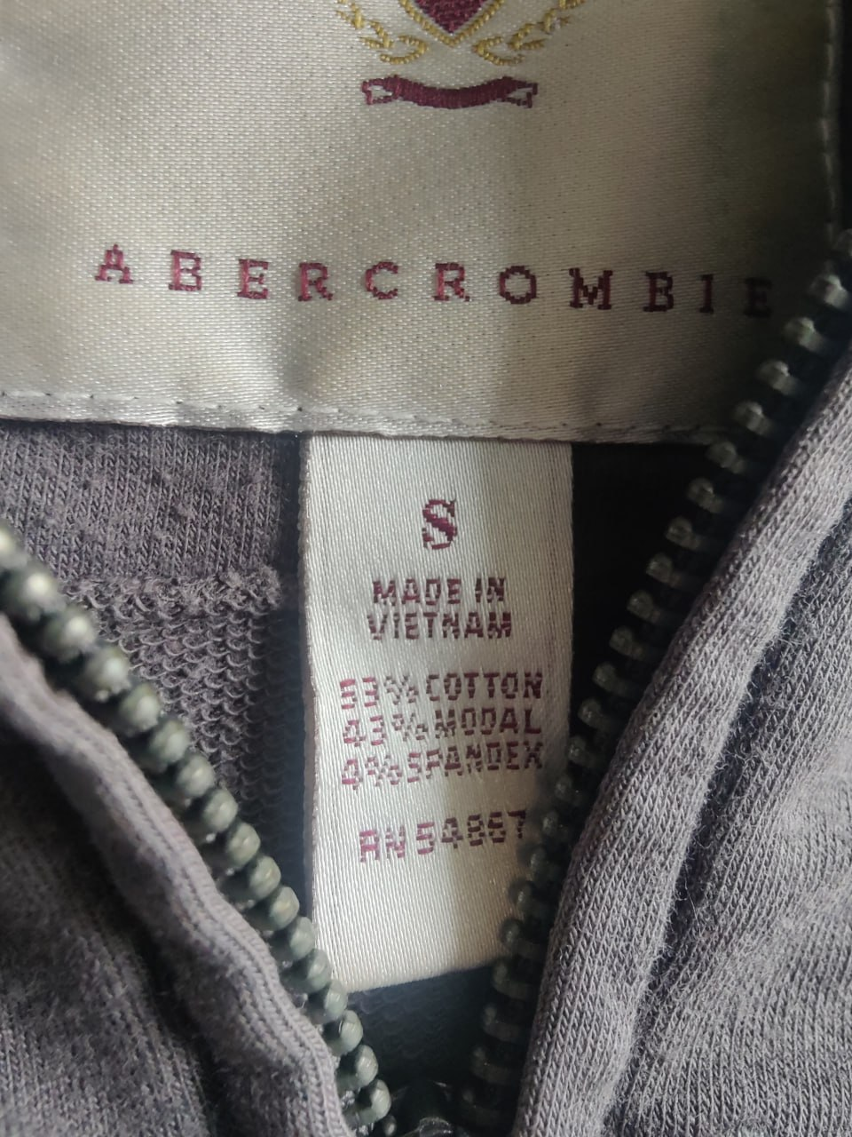 Women's Abercrombie Gray Zip Up Hoodie Sweater Size Small - photo 5