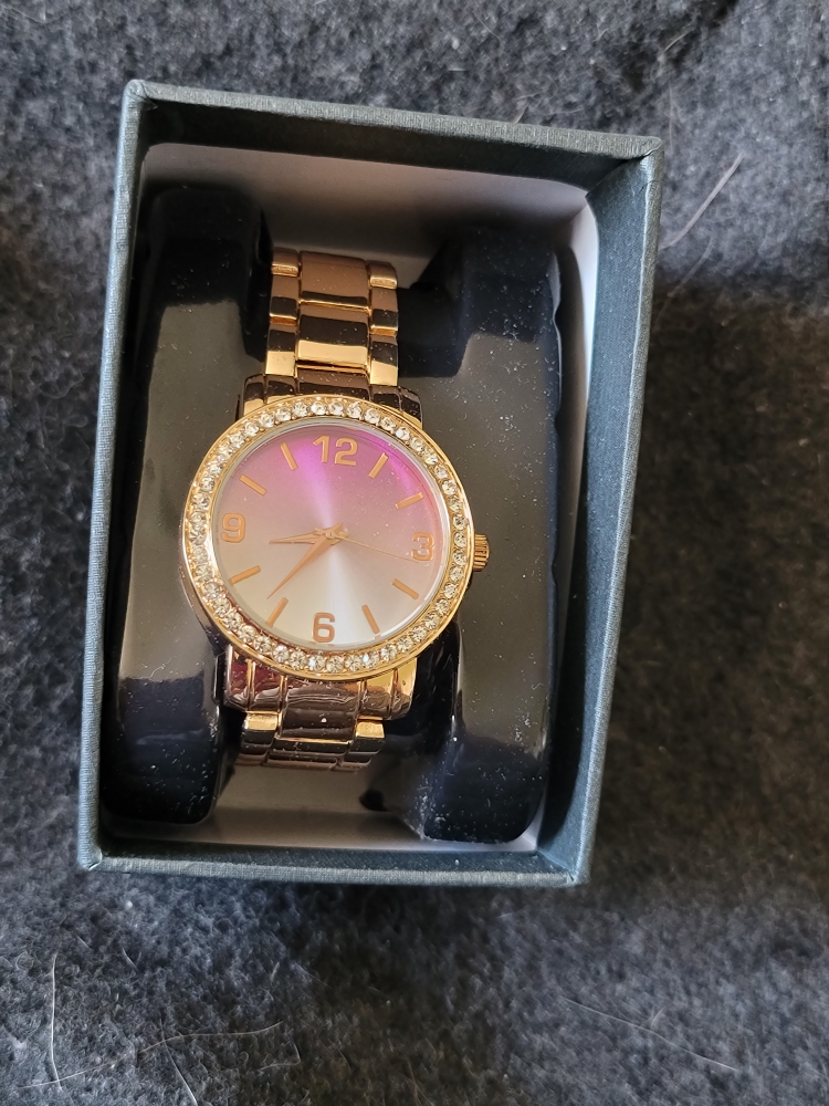 Rose Gold Women's Watch with Rhinestones - New in Box!